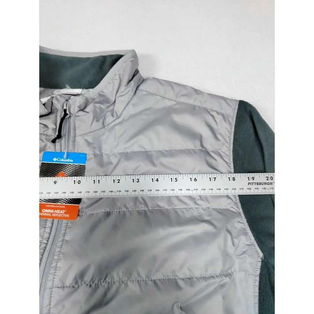 Columbia Fleece Men's XL Green Basin Butte Omni Heat Gorpcore Outdoors Hiking - Picture 13 of 16